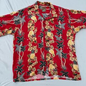 Pineapple Connection XL Red Tropical Hawaiian Shirt